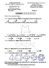 Đề kiểm tra khảo sát lần 1 môn Toán Lớp 12 - Mã đề 003 - Năm học 2019-2020 - Trường THPT Lý Thánh Tông